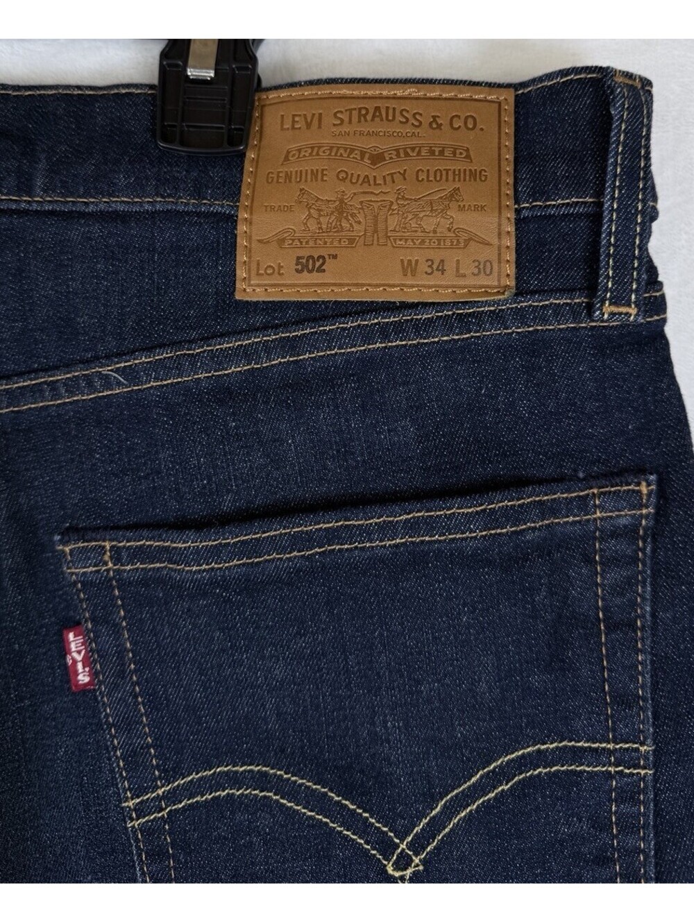 Levis 502 Jeans 34x30 Mens Taper Dark Blue Levi’s